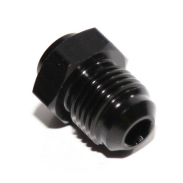 -6AN Male to Weld-On Flare Hose End Fitting Adapter 0 Degree Black