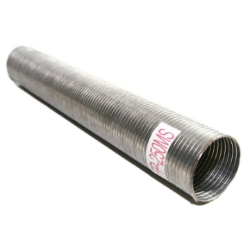 18" Galvanized Flexible Exhaust Tubing 2.5" Diameter Flex Pipe +2x Band Clamps
