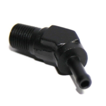 1/8"NPT Male to 3/16" Hose Barb 45Degree Fuel Oil Gas Line Fitting Adapter Black