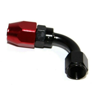 1Pcs 4AN AN4 AN-4 90 Degree Swivel Oil Fuel Line Hose End Fitting Adapter Red