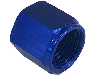 Picture of 1Pcs -6AN AN6 Female AN Flare Fitting Cap Block off Nut Aluminum Alloys Blue