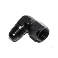 1Pcs 90 Degree Swivel Fuel Oil Gas Line 8AN Female to Male AN8 Fitting Black