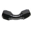 1x 6AN Female to AN-6 Female 45 Degree Swivel Fuel Oil Gas Line Fitting Black