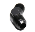 Picture of 1x AN8 8AN to AN-8 Male 45 Degree Swivel Fuel Oil Gas Line Fitting Adapter Black