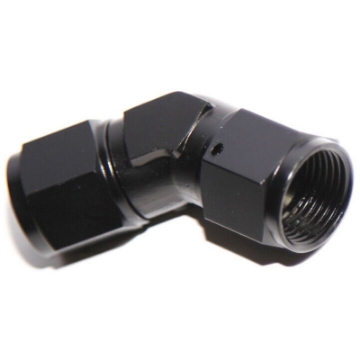 1x Black AN10 Female to 10AN AN-10 Female 45 Degree Flare Swivel Fitting Adapter