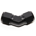 1x Black AN10 Female to 10AN AN-10 Female 45 Degree Flare Swivel Fitting Adapter