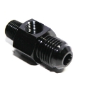 1xBlack AN6 Male to 1/8" NPT Male Straight w/1/8" NPT Gauge Port Fitting Adapter