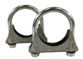 Picture of 2 pieces of Stainless Steel U Bolt Clamp for 2.25" to 2.4" O.D pipe heavy duty
