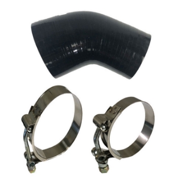 45 Degree Black Silicone 2.5" to 3" Hose Coupler+2.5’’Hose Clamp +3’’ Hose Clamp