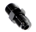 Picture of 4AN AN-4 TO M12X1.5 NPT Male Thread Aluminum Anodized Fitting Adapter BLACK