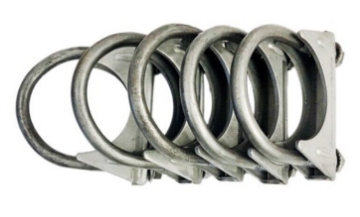 Picture of 5 Pack 2" Exhaust Muffler Clamp U-Bolt Saddle Style Mild Steel For 2" Pipe