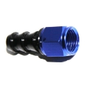 6AN AN-6 Straight Swivel Fuel Oil Gas Line Push-on Lock Hose End Fitting BLUE