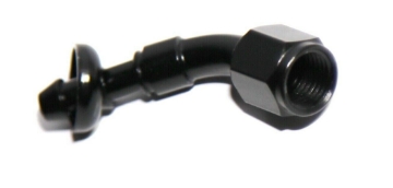 Picture of AN4 4AN AN-4 45 Degree Black Swivel Fuel Oil Gas Line Push-on Hose End Fitting