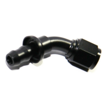 AN6 6AN AN-6 45° Swivel Fuel Oil Gas Line Push-on Hose End Fitting Black New