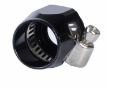 Picture of AN8 AN-8 Push On Hose End Cover Clamp Finisher Black Aluminum Anodized Fitting