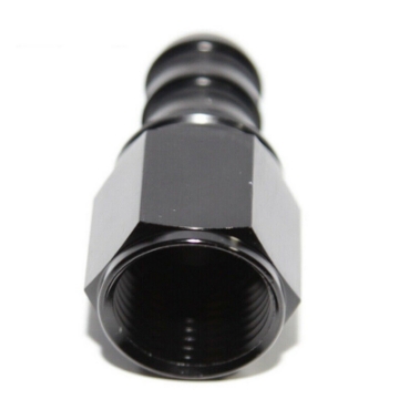 Black 10AN AN-10 Straight Push ON Lock Hose Fitting Oil/Fuel/Gas Line Adapter