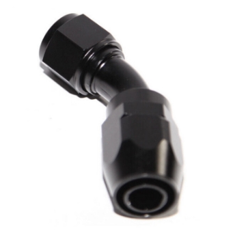 Black -12AN AN12 45 Degree Swivel Oil/Fuel/Gas Line Hose End Fitting Adapter