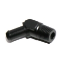 Black 1/4" NPT Male to 3/8" Hose Barb 45° Deg Fuel Oil Gas Line Fitting Adapter