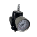 Black Universal Aluminum Fuel Pressure Regulator Adjustable Pressure with Gauge