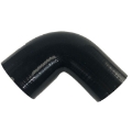 Brand NEW 2" To 2.5" Black 90 Degree Silicone hose Coupler 4 layer polyester