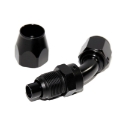 EMUSA -8AN AN8 Black 45 Degree Swivel Oil/Fuel/Gas Line Hose End Fitting Adapter
