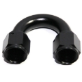 New 180° Degree Black 8AN AN-8 Female to Female Swivel Fuel Oil Gas Line Fitting