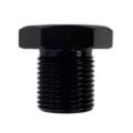 One (1) Black Aluminum Oil Filter with 1/2-28 to 3/4-16 Threading