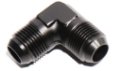 Picture of (one) 10AN Male to AN-10 Male 90 Degree Swivel Fuel Oil Gas Line Fitting Black
