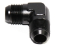 Picture of (one) 10AN Male to AN-10 Male 90 Degree Swivel Fuel Oil Gas Line Fitting Black