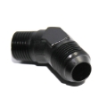 (one) 45 Degree AN10 10AN Male to 1/2NPT Male Fuel Oil Gas Line Fitting Adapter