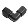 (one) 90 Degree Black AN4 Female to 4AN AN-4 Female Flare Swivel Fitting Adapter
