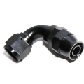 (one) AN12 12AN AN-12 90 Degree Swivel Fuel Oil Gas Line Hose End Fitting Black