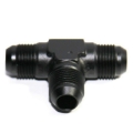 (one) AN8 8-AN Male to 2x AN8 8-AN Male Black 3-Way Tee T-Piece Fitting Adapter