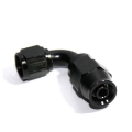 (one) AN8 8AN AN-8 90 Degree Swivel Fuel Oil Gas Line Hose End Fitting Black
