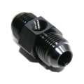 (one) Black 8AN to Male AN8 Straight Fitting Adapter+1/8NPT Pressure/Temp Port