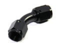 Picture of (one) Black AN4 Female to 4AN AN-4 Female 45 Degree Flare Swivel Fitting Adapter
