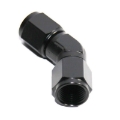 (one) Black AN6 Female to 6AN AN-6 Female 45 Degree Flare Swivel Fitting Adapter