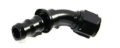 Picture of (one)AN10 10AN AN-10 45° Swivel Fuel Oil Gas Line Push-on Hose End Fitting Black