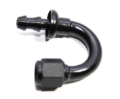 Picture of (one)AN4 4AN AN-4 180° Swivel Fuel Oil Gas Line Push-on Hose End Fitting Black