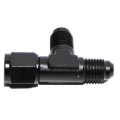 (one)Black AN4 4-AN Female to 2x AN4 4-AN Male 3-Way Tee T-Piece Fitting Adapter