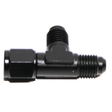 (one)Black AN4 4-AN Female to 2x AN4 4-AN Male 3-Way Tee T-Piece Fitting Adapter