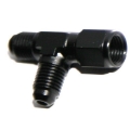 (one)Black AN4 4-AN Female to 2x AN4 4-AN Male 3-Way Tee T-Piece Fitting Adapter