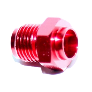 Red -6AN Male to Weld-On Flare Aluminum Hose End Fitting Adapter 0 Degree
