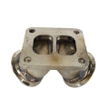 T4-4Bolt to Twin 2.5" V-Band Turbo Charger Flange Conversion Adapter