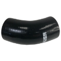 Universal 4-Ply 45 Degree Angled Elbow Hose Black Silicone 2.5" Coupler EMUSA