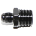 Universal -6AN Male - 1/2NPT Male Black Thread Aluminum Anodized Fitting Adapter