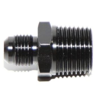Universal -6AN Male - 1/2NPT Male Black Thread Aluminum Anodized Fitting Adapter