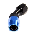Universal AN12 45Degree Blue+Black Swivel Oil Fuel Line Hose End Fitting Adaptor