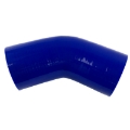 Universal Blue Silicone 2.25" to 2.25" Coupler 45 Degree Angled Elbow Hose 4-Ply