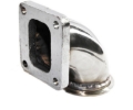 Picture of VERTICAL T4 Flange to 3" V-band Flange 90Degree Elbow Pipe Adapter